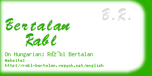 bertalan rabl business card